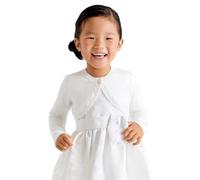 Cardigan Coprispalle Bambina Mayoral, Giacchino in Maglia, Ecru, Elegante con Dettagli Ricamati, Perfetto per Cerimonie, Autunno, Inverno e Primavera, 320-74 (IT, Età, 6 anni, Regular, 74 Ecru)
