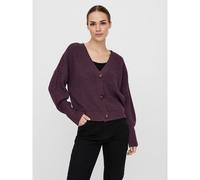 Cardigan corto con bottoni Rosso XL Tinta unita