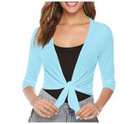 Cardigan Corto da Donna Y2k Outwear Cappotto Aperto Davanti Maglione per Le Mezze Stagioni Maniche Lunghe Giacca