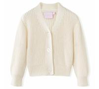 Cardigan da Bambina Lavorato a Maglia Bianco Neve 104
