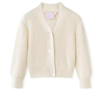 Cardigan da Bambina Lavorato a Maglia Bianco Neve 116