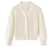 Cardigan da Bambina Lavorato a Maglia Bianco Neve 92