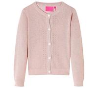 Cardigan da Bambina Lavorato a Maglia Rosa Tenue 104