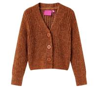 Cardigan da Bambina Lavorato a Mano Cognac 92