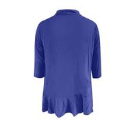 Cardigan da donna 2025 da donna moda casual tinta unita manica a tre quarti cardigan corto piccolo cappotto aperto davanti cardigan per le donne modello, Blu, S