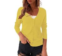 Cardigan da donna Basic Primavera Button Down Cardigan a maniche lunghe in tinta unita per le donne UK scollo a V da donna cardigan grosso con bottoni frontali cardigan da donna leggeri maglioni