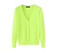 Cardigan da donna casual con scollo a V e bottoni sul davanti, leggero, lavorato a maglia, Verde, XXL