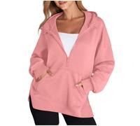 Cardigan da donna con cappuccio e cerniera, varianti di colore, felpa con cappuccio, per il tempo libero, per lo sport, a maniche lunghe, comoda, stile casual, fitness, basic, con chiusura lampo