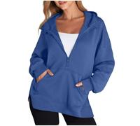 Cardigan da donna con cappuccio e cerniera, varianti di colore, felpa con cappuccio, per il tempo libero, per lo sport, a maniche lunghe, comoda, stile casual, fitness, basic, con chiusura lampo