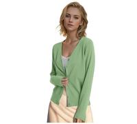 Cardigan da Donna Elegante Estivo in Maglia Maniche a 3/4 Moda Casual con Scollo V Primavera Autunno Lunghe Pullover Aperta