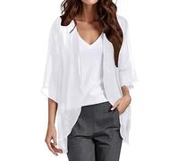 Cardigan da donna estivo, cardigan da donna lungo, grande, casual, aperto sul davanti, protezione solare confortevole, traspirante, tinta unita ampia per le vacanze quotidiane