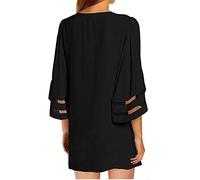 Cardigan da donna in chiffon kimono costume da bagno avvolge il corpo vestito Hollow Out-Beach Cover Up 3/4 manica bikini scialle lounge aperto davanti floreale Boho Beachwear casual sciolto leggero