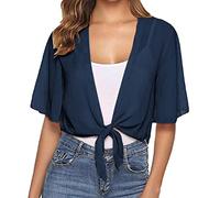 Cardigan da Donna in Maglia per Autunnali e Invernali 2024 Maniche a 3/4 Classico Cappotto con Scollo V Streetwear Uso Quotidiano Elegante Golfino