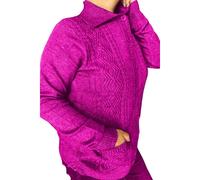 Cardigan da donna lana giacca invernale maglione con bottoni e tasche maglia M L