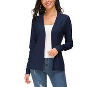 Cardigan da donna leggero a maniche lunghe con scollo a V aperto sul davanti, lavorato a maglia, per estate e autunno, lavorato a maglia, casual, a strati, comodo, alla moda, per lavoro e uso