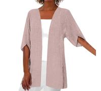 Cardigan da donna leggero, Kimono casual con maniche a sette minuti, camicia sciolta con apertura frontale, top oversize, leggero rivestimento estivo, outfit per le vacanze, M