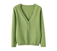 Cardigan da donna lungo bianco, cardigan da donna UK leggero cardigan da donna UK cardigan corto giacca da donna giacche estive sciolto tinta unita manica lunga scollo a V cappotto morbido lavorato a