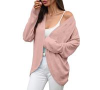 Cardigan da donna maglioni autunno inverno sciolto casual manica lunga button down cardigan cappotto, 1A-rosa, L