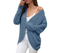 Cardigan da donna maglioni autunno inverno sciolto casual manica lunga button down cardigan cappotto, 1a-blu navy, L