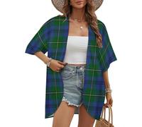 Cardigan da Donna Old Scotsman Clan Johnstone Johnston Tartan P Pattern, Giacca Casual a Maniche Lunghe alla Moda