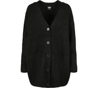 Urban Classics Ladies Chunky Fluffy Knit Cardigan Maglione, Nero, M Donna