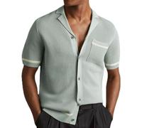 Cardigan da uomo a maniche corte Hollow Out Vacation per polo da uomo | Design traforato, traspirante, leggero da indossare, ideale per le giornate calde, look moderno