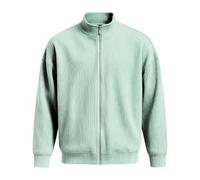 Cardigan da uomo a maniche lunghe a costine con cerniera intera | Giacca da uomo a costine con cerniera intera, stile casual, con colletto alla coreana, offre un comfort elegante per un