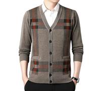 Cardigan da uomo in lana calda spessa a maniche lunghe in maglia autunnale, Ak2 come Mostra, M