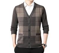 Cardigan da uomo in lana calda spessa a maniche lunghe in maglia autunnale, Ak5 come Mostra, M