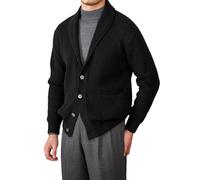 Cardigan da uomo in stile di lusso con collo a scialle a maniche lunghe monopetto retrò maglione da gentiluomo, Come Pic1., XXL