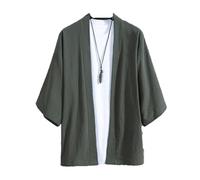 Cardigan da uomo Kimono Giapponese Uomini Samurai Costume Abbigliamento Kimono Giacca Mens Kimono Camicia Yukata Haori Cappotto Casual, EN8, M
