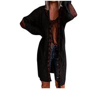 Cardigan Donna Autunno Lana Giacca In Maglia Lungo Invernale Scollo a V Cardigan Lavorato a Maglia Manica Lunga Morbido Curvy Maglioncino Aperta Davanti Leggero Elegante Comodo Casual Golfino