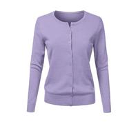 Cardigan Donna Blu Comodo Giacca In Maglia Con Bottoni Manica Lunga Cashmere Lana Cardigan Corto Autunno Girocollo Curvy Maglioncino Aperta Davanti Elegante Invernale Maglione Leggero Casual Golfino