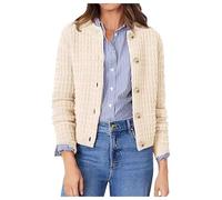 Cardigan Donna, Cardigan Corto Donna Invernale Morbido Lavorato a Maglia Elegante Girocollo Leggero Golfino a Maniche Lunghe Aperta Casual Cardigan Lana Donna Casual per Autunno Invernale