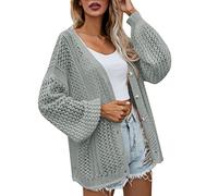 Cardigan Donna, Cardigan Donna Corto Morbido Lavorato a Maglia Leggera Primavera Elegante Golfino Donna con Bottoni Casual Cappotto Cavo Cardigan Elegante Donna Cappotto Capispalla Maglione