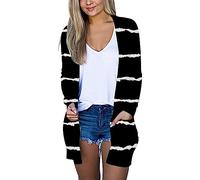 Cardigan Donna Elegante Casual Traspirante Golfino Leggero e Maglione Cappotto Golfino Casual Coprispalle Lavorato a Maglia per Autunno Coprispalle Estivo Donna Lungo