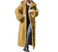 Cardigan Donna Invernale,Bottone Cardigan Lavorato A Maglia Slouch Da Donna Cardigan Lungo Risvolto A Scialle Pullover Soft Touch Maglione Elegante Giacca Di Transizione Cardigan Cappotto Capispalla
