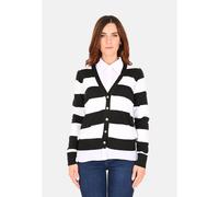 Cardigan Donna Invernale Righe Maglione con Bottoni Pullover Scollo a V Bicolor