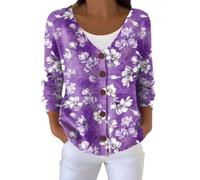Cardigan Donna Lungo Estivo e Invernale con Stampa Nastro Rosa Maglione Cotone Leggero Giacca Elegante Coprispalle Solidale Consapevolezza Tumore al Seno