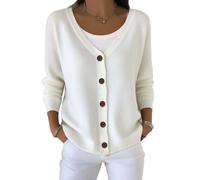 Cardigan Donna Lungo Estivo e Invernale con Stampa Nastro Rosa Maglione Cotone Leggero Giacca Elegante Coprispalle Solidale Consapevolezza Tumore al Seno