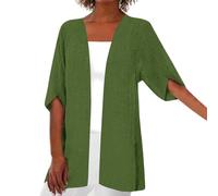Cardigan Donna Lungo Y2k Outwear Cappotto Aperto Davanti Leggero Coprispalle Maglione da per Le Mezze Stagioni Maniche Lunghe Giacca