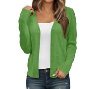 Cardigan Donna Lungo Y2k Outwear Cappotto Maniche a 3/4 Leggero Coprispalle Slim Fit per Le Mezze Stagioni Elegante Golfino