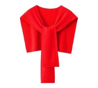Cardigan Donna Scialle Lavorato a Maglia in Finto Cashmere Aria condizionata Estiva Colletto Finto Sciarpa di Protezione for Il Collo Sciarpa for Protezione Solare Scialle a Forma Superiore(Red)