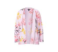 Cardigan donna Ulla Popken taglie forti design floreale senza chiusura