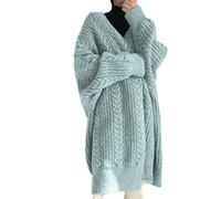 Cardigan Donne Autunno Cardigan Personalizzato Maglione Donne Spessa Linguaggio allentato Casual Stile Delle Signore Cardigan Lungo, b, Taglia unica