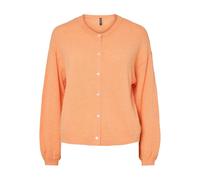 Cardigan girocollo abbottonato Arancione XS Tinta unita