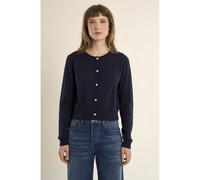 Cardigan girocollo abbottonato Blu M Tinta unita