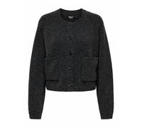 Cardigan girocollo con bottoni Grigio S Tinta unita