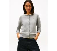 Cardigan girocollo Grigio XL Tinta unita