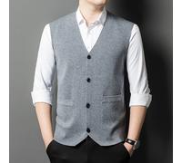 Cardigan In Cashmere Da Uomo Maglione Canotta Gilet Retro